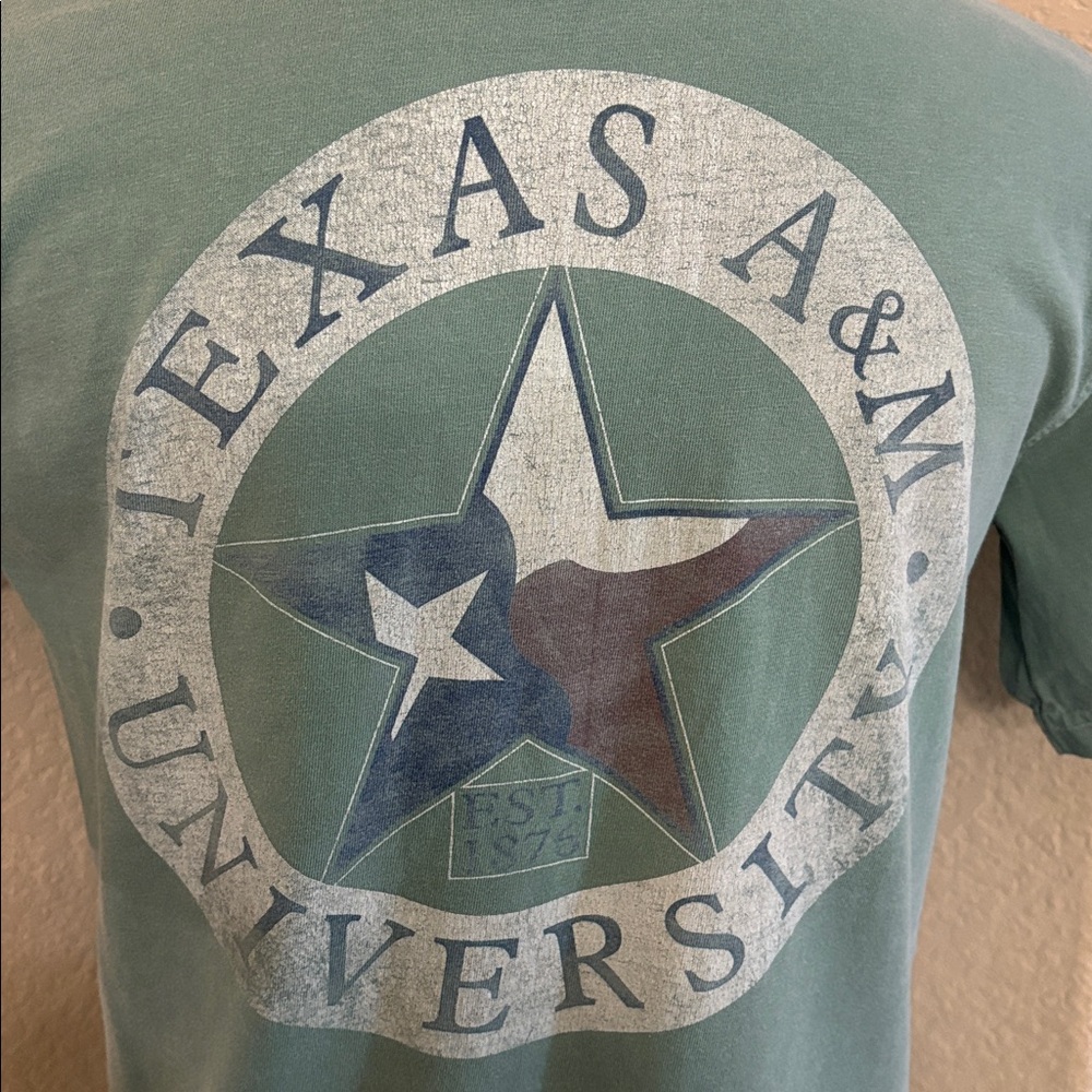 Comfort Color Texas A&M University green pocket tee Size S - Picture 6 of 17